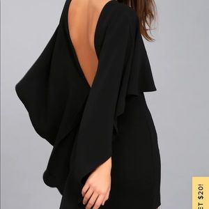 Lulu’s Best is Yet To come Backless Dress Black size Medium